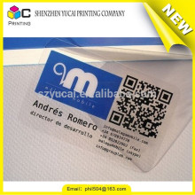 Hot Stamping clear company business cards